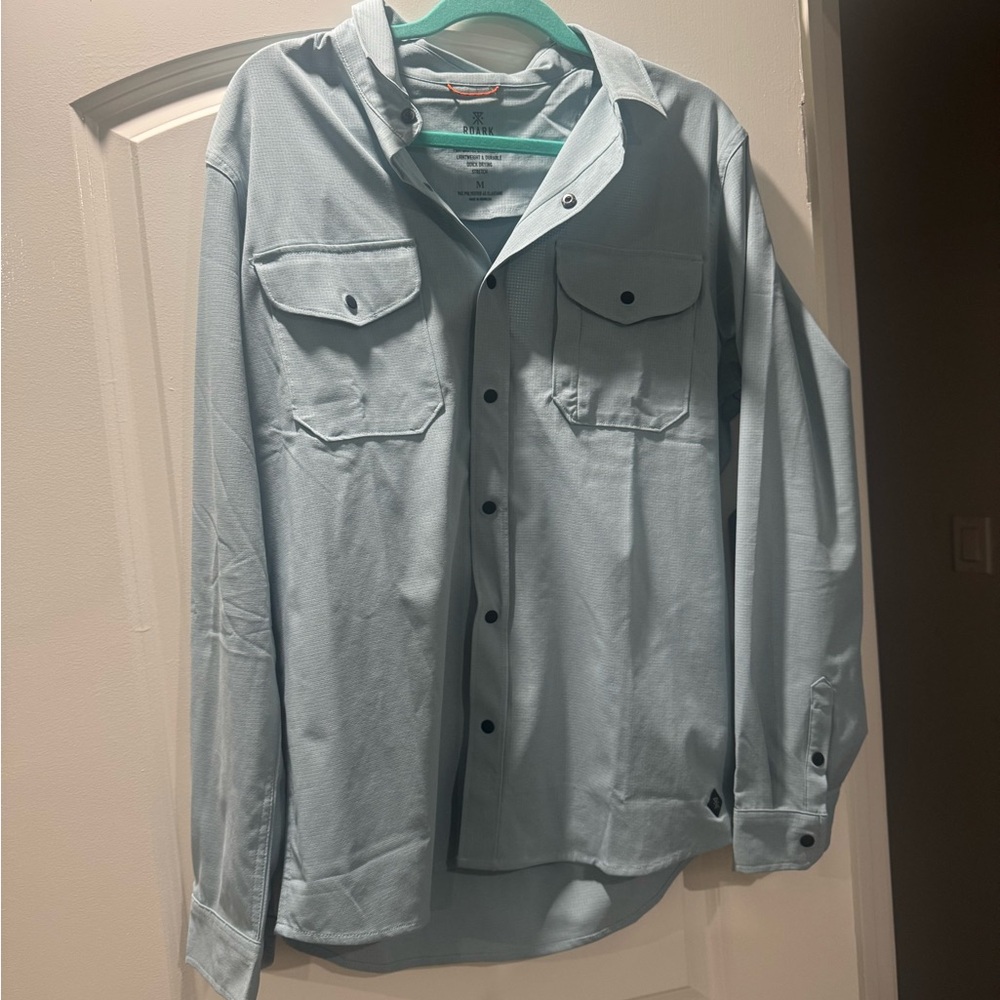Roark Light Blue Casual Button Down Shirt
